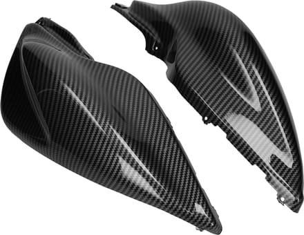 Mezoly zijschermen set achter MBK Nitro, Yamaha Aerox carbon