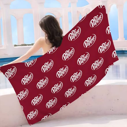 D-Dr P-Pepper Dessin Animé Couverture Microfibre Séchage Rapide Serviettes de Plage Impression Surdimensionnée Super Absorbante Couverture Serviette de Piscine Cotton 50x100cm
