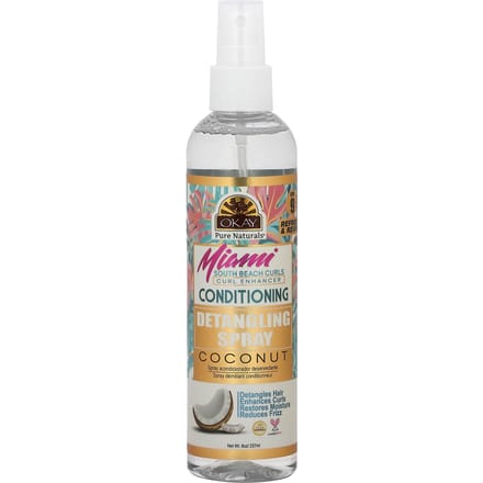 Miami, Spray Démêlant, Soin, Coco, 237ml(8Oz) white