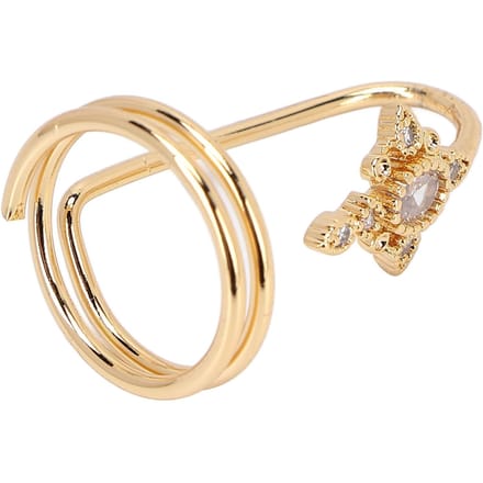Vrouwen vingernagelring gegalvaniseerd koper modieuze vingernagelringen nagelkunst accessoire gouden beige