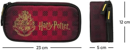 Baagl School etui Harry Potter Hogwarts 1-rits Rood