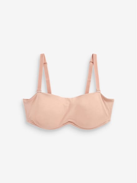 Next - Dames - Niet-gewatteerde, strakke strapless en multifunctionele bandeau-bh DD+ - Huidkleur