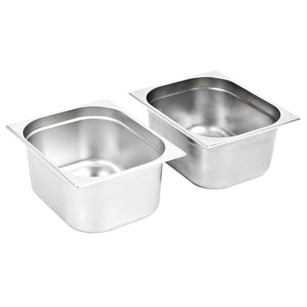 vidaXL - Gastronormbakken - 2 - st - GN - 1/2 - 150 - mm - roestvrij - staal