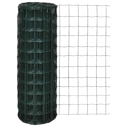 vidaXL - Euro - hek - 10x1,0 - m - staal - groen