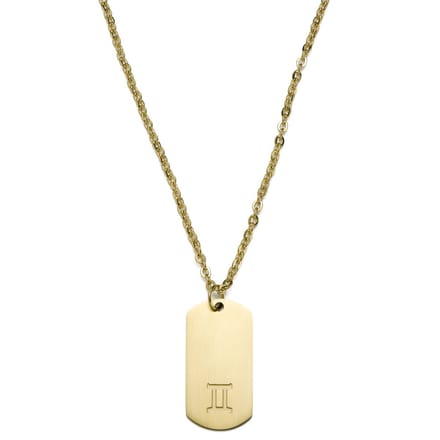 Goudkleurige Stalen Ketting met Sterrenbeeld Tweeling