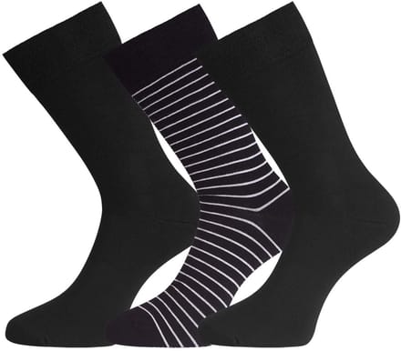 Bamboo Basics Zwarte Sokken Beau - 3-pack - Maat 35-40 - Bamboe Sokken - Normale Sokken