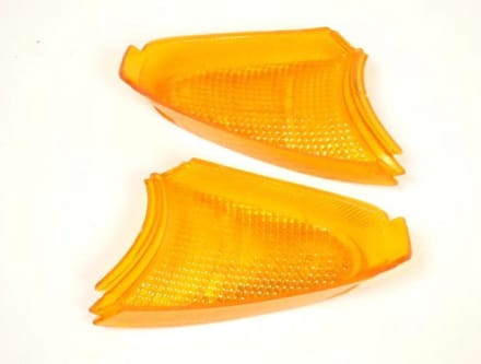 Paire de cabochon de clignotant orange pour scooter Peugeot 50 Zenith Neuf