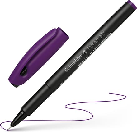 Schneider fineliner - Topliner 967 - lijnbreedte 0,4mm - paars - S-196708