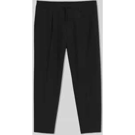Taps toelopende plooibroek met half-elastische tailleband model 'CONVERT-PLEAT'