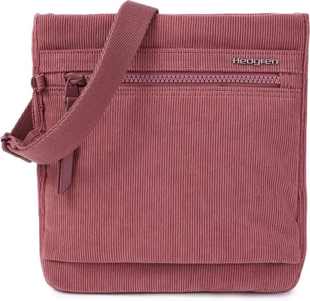Hedgren Schoudertas Inner City Leonce Small Vertical Crossover RFID Corduroy Dusty Rose Oud roze