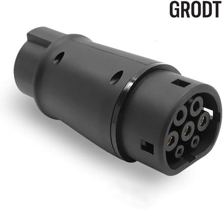 Grodt Type 1 naar Type 2 verloopstekker 32A | Type 1 naar Type 2 adapter voor de elektrische auto | 32 Ampere