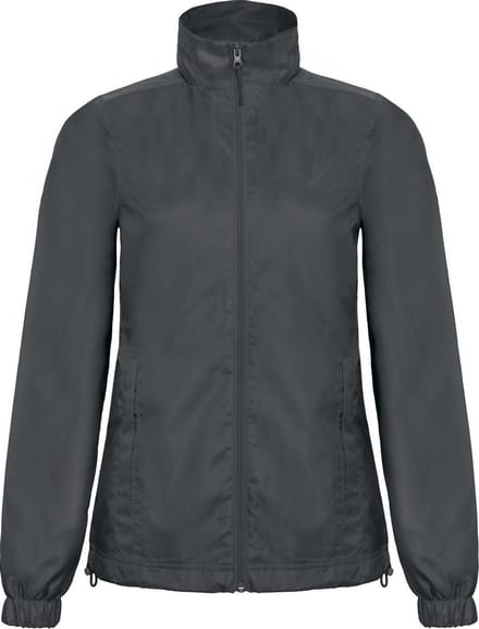B&C Dames/dames ID.601 Douchebestendig Windbrekerjasje met kap (Donkergrijs)