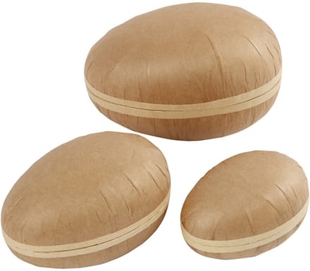 Tweedelig Ei, l: 12+15+18 cm, 3 stuks
