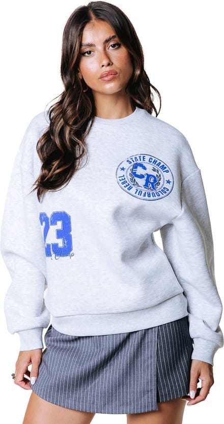 Colourful Rebel State Champ 23 Dropped Shoulder Sweat- M
