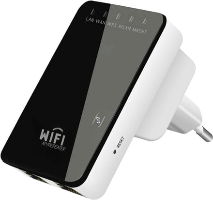 Zyrex® Wifi Versterker Stopcontact - Wifi Versterker - 1200 Mbit/s - Wit - 5cm x 7cm x 8cm