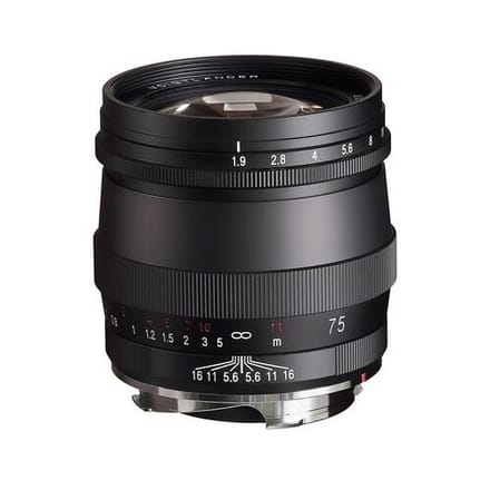 VoigtlÃ¤nder Ultron 75mm f/1.9 M.C. VM  Leica M zwart