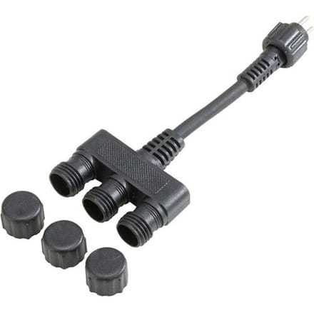 FIAP 3251 Verdeler 3-voudig 3 cm Zwart