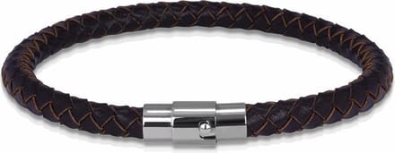 Di Lusso - Armband set Adam - Rundsleder - Bruin - Heren - 21-24 cm