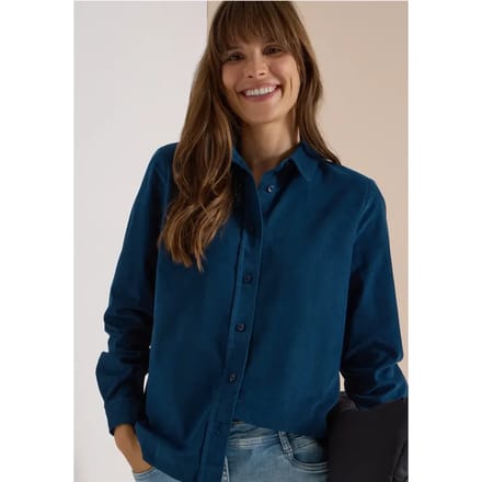 Hedblouse met lange mouwen van corduroy