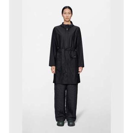 Mantel Rains Curve Long Jacket W3 Negro
