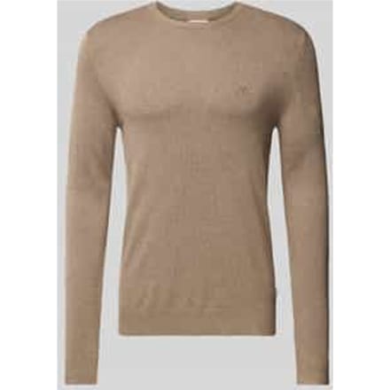 Gebreide pullover met geribde boorden