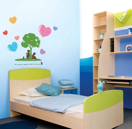 Decoratieve muurstickers: Boom en hart