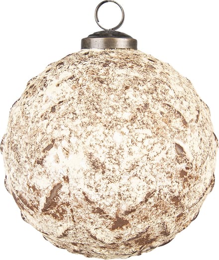Clayre & Eef Kerstbal Overig Ø 12 cm Bruin Glas Kerstballen