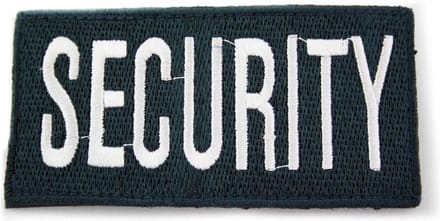 Embleem Security dik blauw