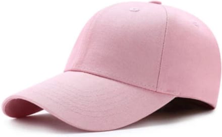 Baseball cap - 6 panelen - Lichtroze - Pet - Katoen - Baseballcap - Verstelbaar - Unisex - Petten - Cap