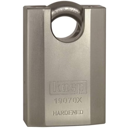 Kasp K19070XD Hangslot 70 mm Verschillend sluitend Zilver Sleutelslot