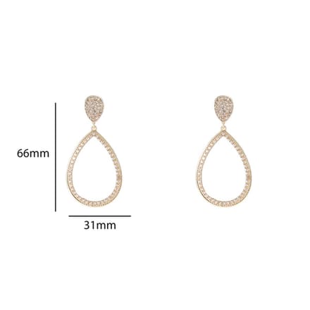 Go Dutch Label Oorknoppen Open Drop Dangle Goud Champagne