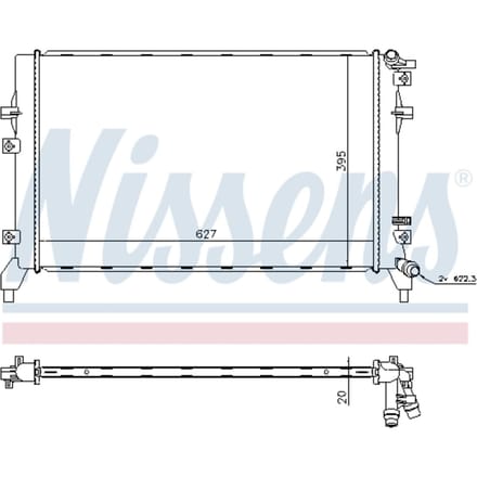 Lage-temperatuurRadiator, laadluchtRadiator NISSENS 65315