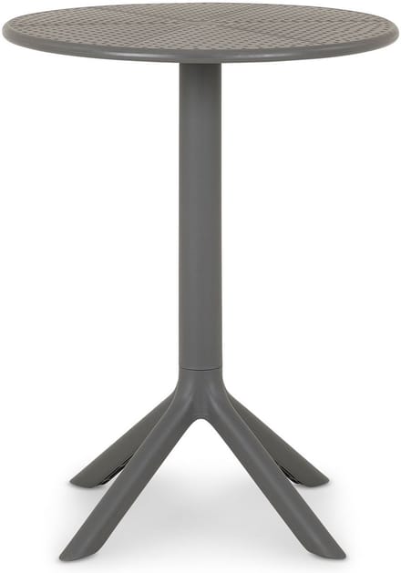 Tuintafel LUZ, rond met gaaspatroon - grijs