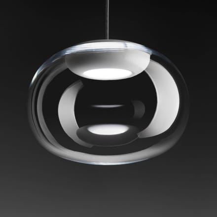 Stilnovo La Mariée LED hanglamp transparant/wit