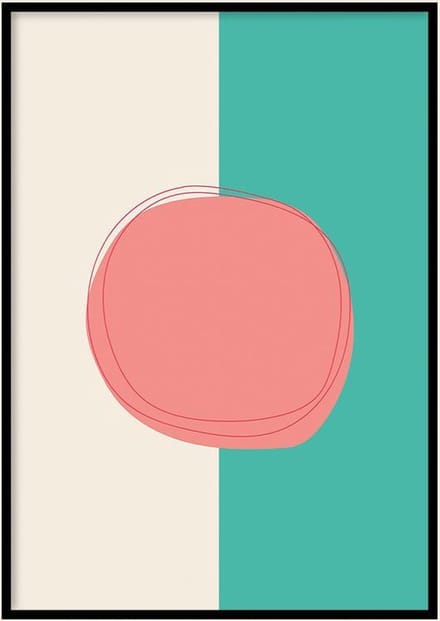 Poster Abstract Flag - 50x70 cm - Abstract Poster - WALLLL