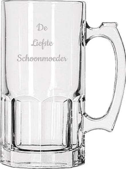 Gegraveerde Bierpul 1ltr De Liefste Schoonmoeder