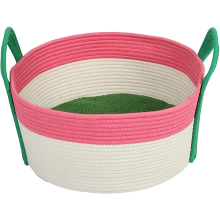 Coockoo mand BINGE voor katten 44x44x20cm roze/groen