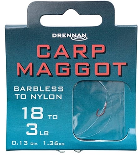 Drennan Carp Maggot Barbless Onderlijnen Haak: 16 - 0.14mm