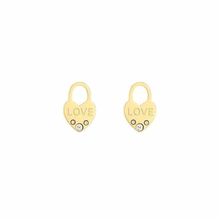 Bijoutheek Oorknoppen Slot Love Gold