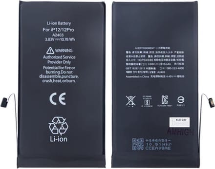 iPhone 12/12 Pro Batterij TI-Chip – Premium – Zwart
