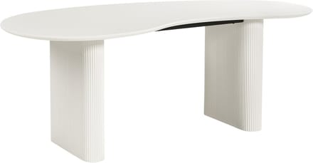PEERY - Ronde eettafel - Wit - 198 x 93 cm - Hout