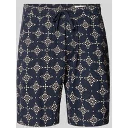 relaxed fit stoffen shorts van katoen