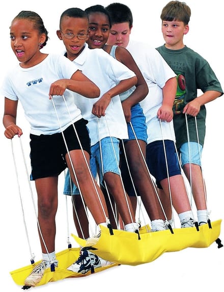Spordas Team Traks gym-mat vinyl coördinatiespel voor 5 kinderen.