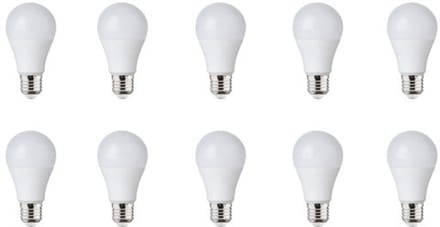 LED Lamp 10 Pack - E27 Fitting - 10W Dimbaar - Warm Wit 3000K