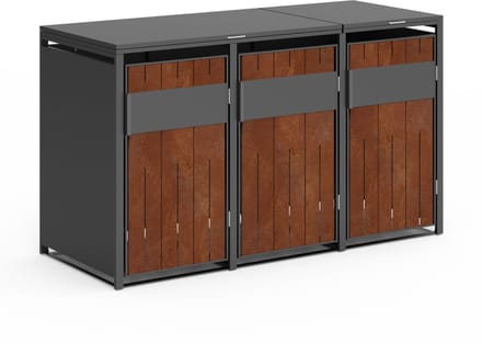 TuinChamp Container berging roest 3 containers - Kliko ombouw