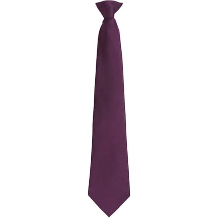 Premier Unisex volwassen kleuren modieuze effen Clip-On stropdas (Paars)