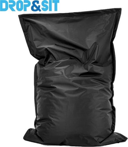 Drop & Sit - Zitzak - Zwart - 100x150 cm - Voor binnen en buiten