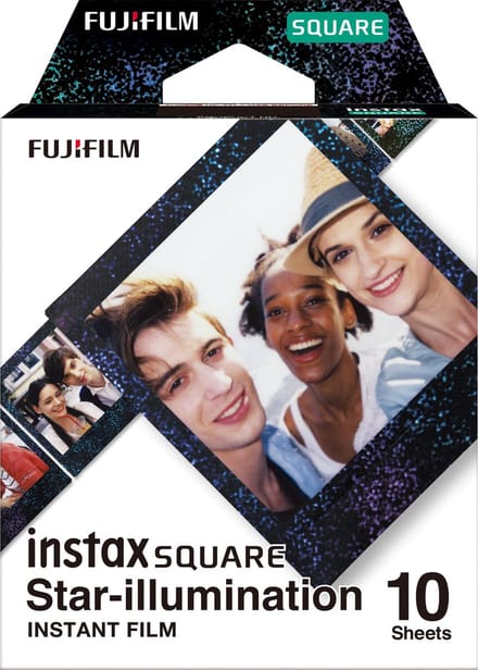 Fujifilm INSTAX Square Film - 10 Shots - Black with Stars