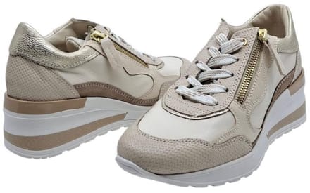 DL Sport 6999 Trevia Beige | Sneaker met sleehak
