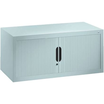 C + P Omnispace rolluikkast, afsluitbaar, B 1000 x D 420 x H 450 mm, staal/kunststof, lichtgrijs